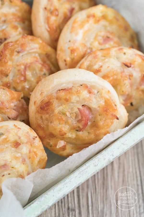 Herzhafte Blätterteig-Schnecken | Backen macht glücklich