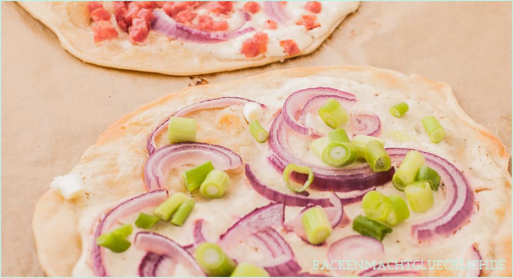 Flammkuchen Rezept ohne Hefe Backen macht glücklich