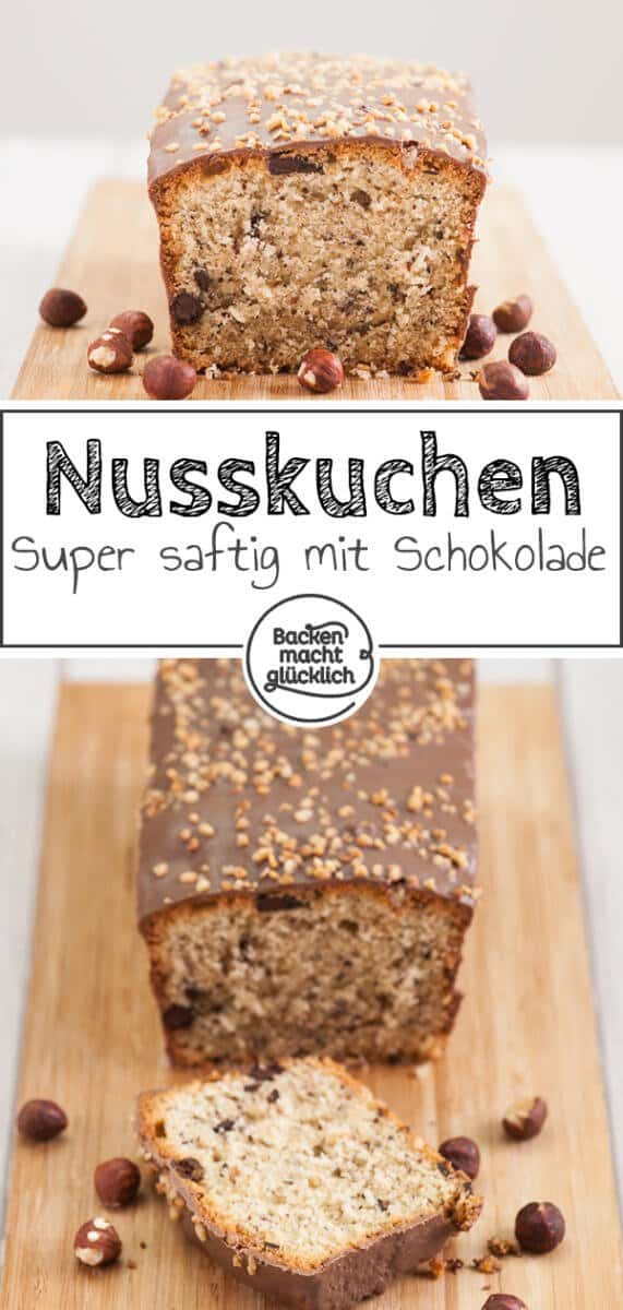 Einfacher saftiger Nusskuchen Backen macht glücklich