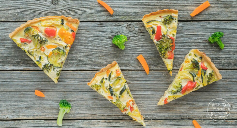 Vegetarische Gemüse-Quiche | Backen Macht Glücklich