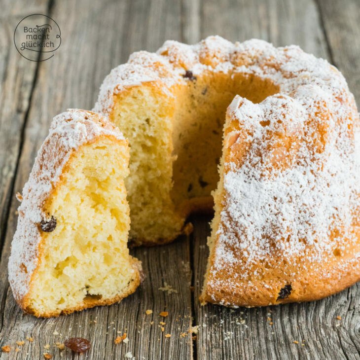 Gugelhupf mit Hefe (Grundrezept) | Backen macht glücklich