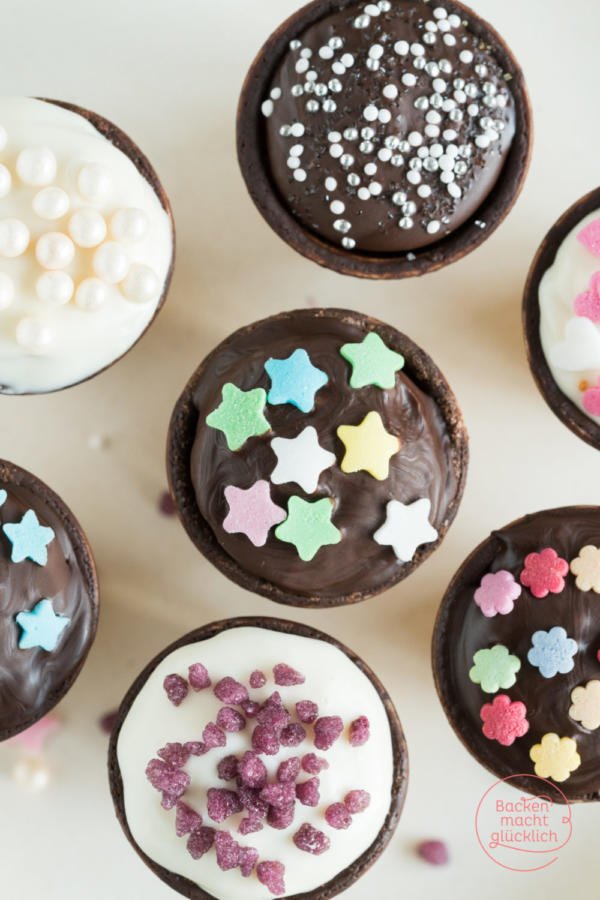 Kleine Kuchen in der Waffel Backen macht glücklich