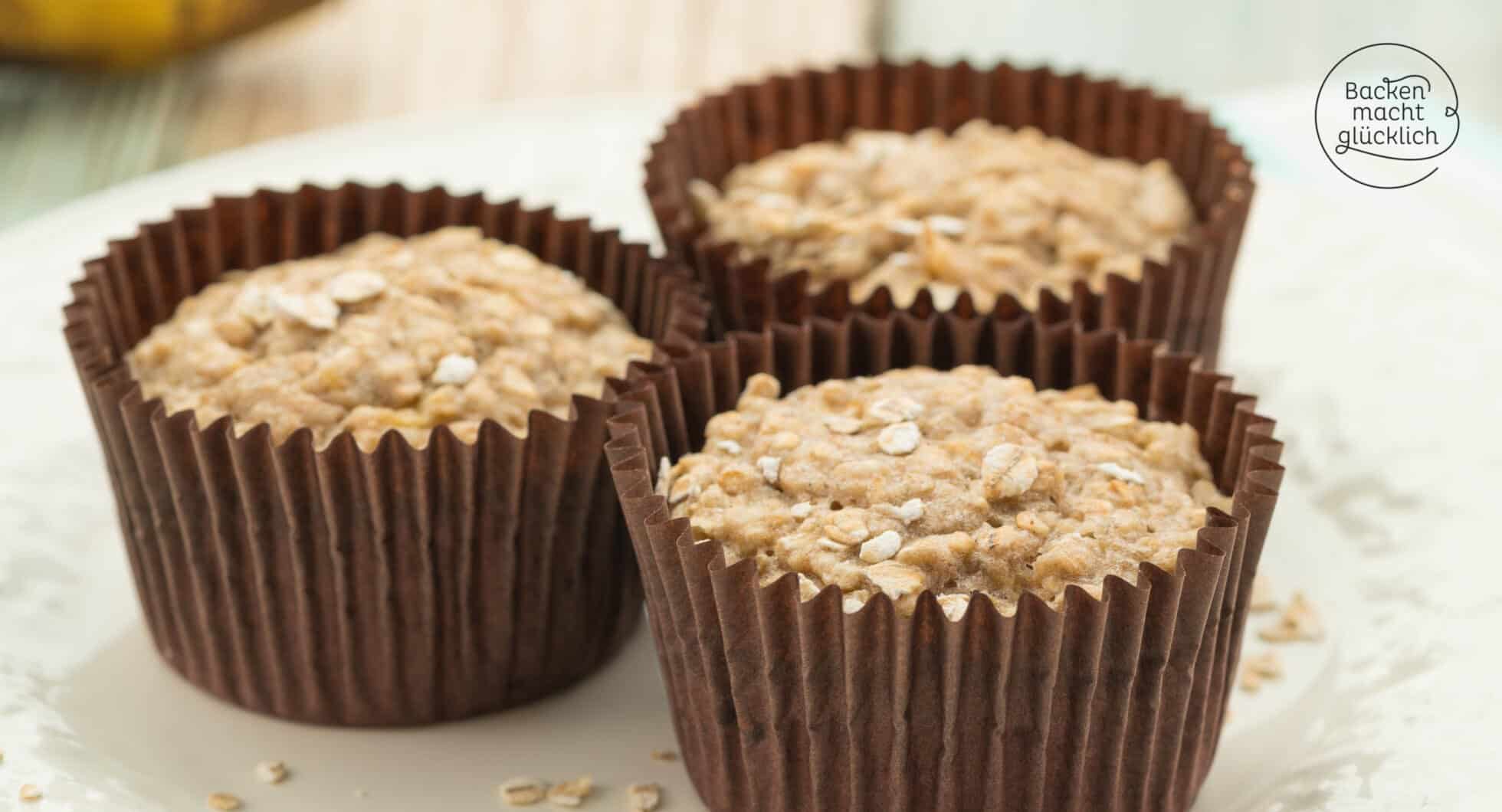 Bananen-Haferflocken-Muffins ohne Zucker | Backen macht glücklich