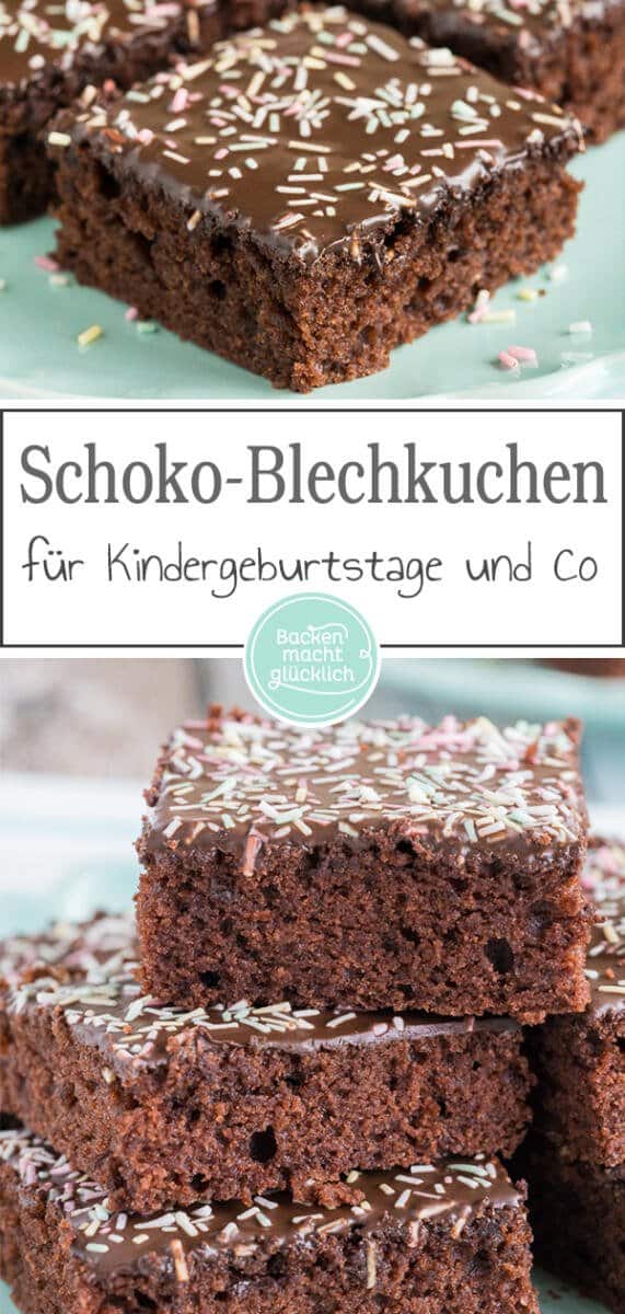 Einfacher saftiger Schokokuchen vom Blech | Backen macht glücklich