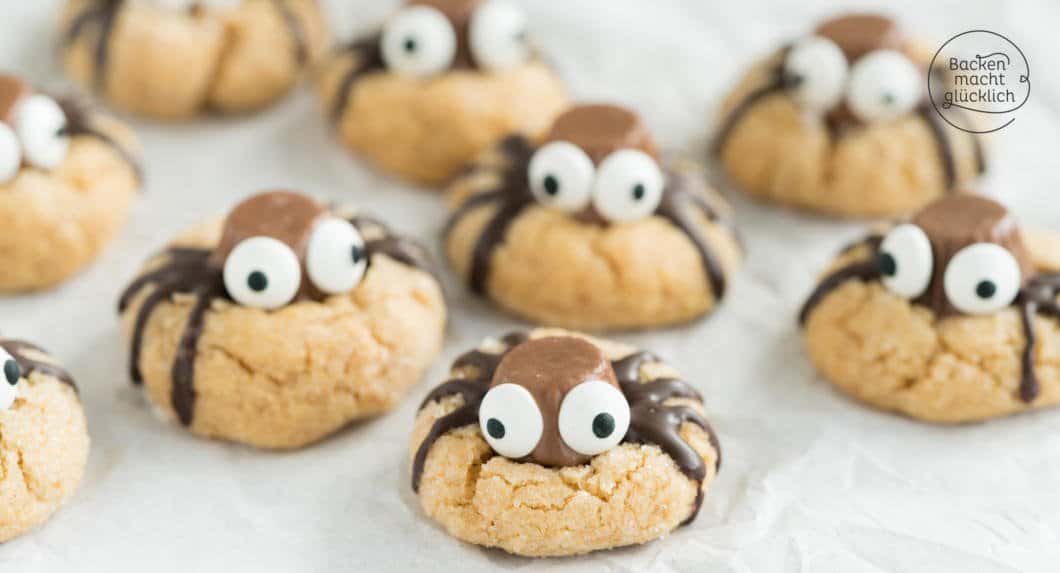 Spinnen-Cookies für Halloween | Backen macht glücklich