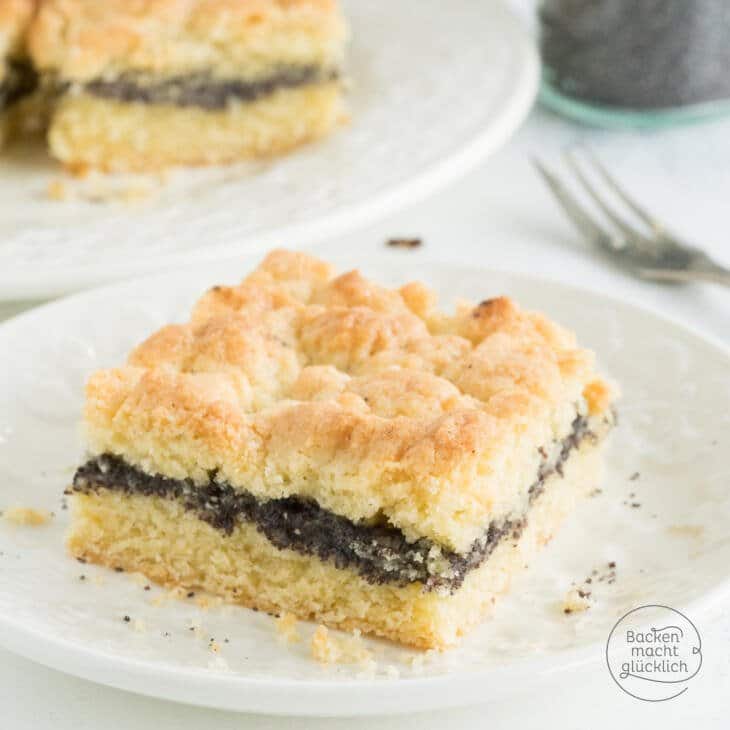 Schneller Mohnkuchen mit Pudding | Backen macht glücklich