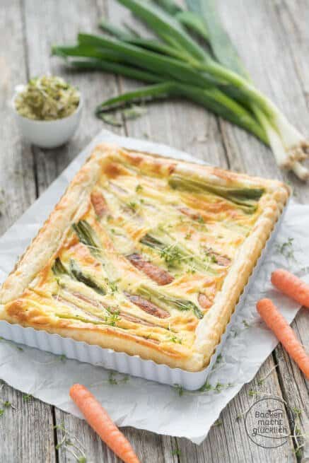 Möhren-Quiche mit Blätterteig | Backen macht glücklich