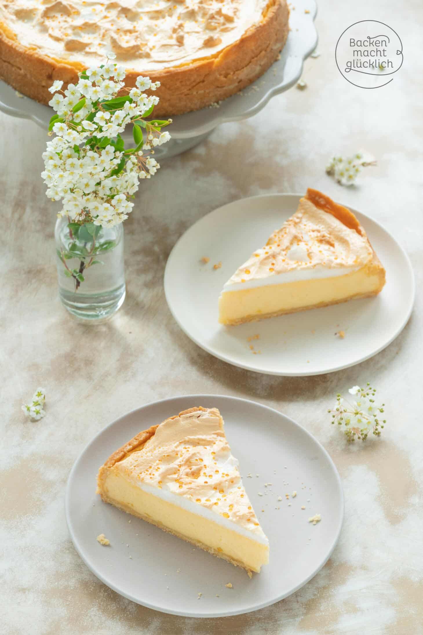 Käsekuchen mit Baiser (Goldtröpfchentorte)