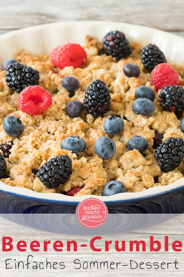 Beeren-Crumble mit Haferflocken | Backen macht glücklich