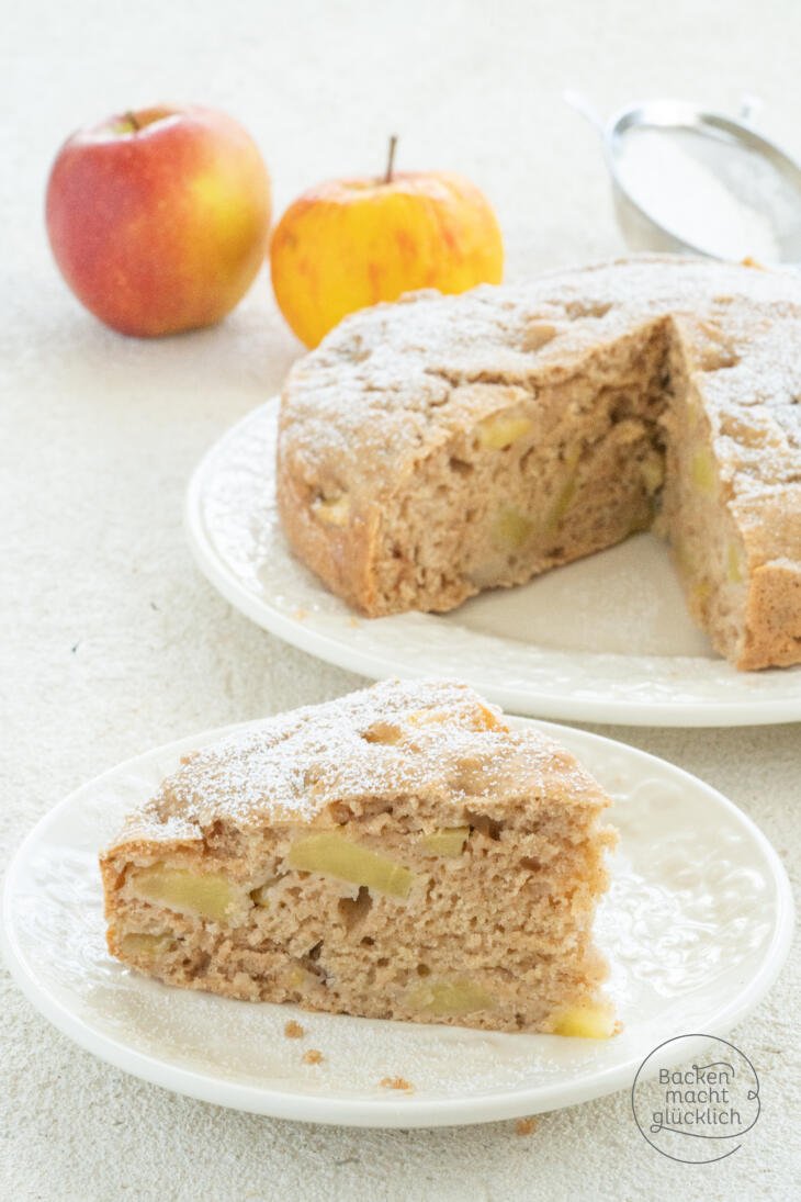 Apfelkuchen Ohne Zucker, Butter, Ei | Backen Macht Glücklich