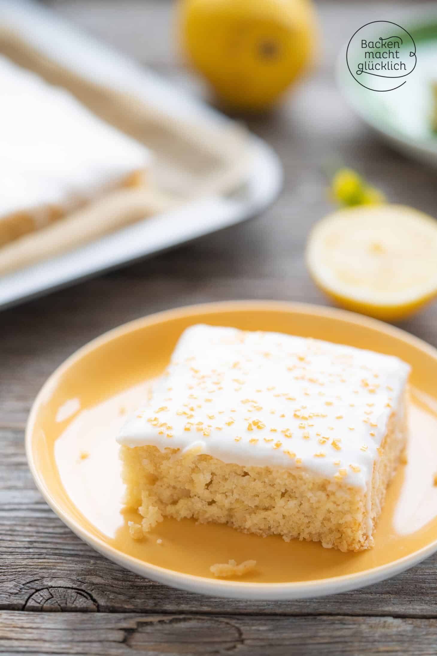 Veganer Zitronenkuchen | Backen macht glücklich