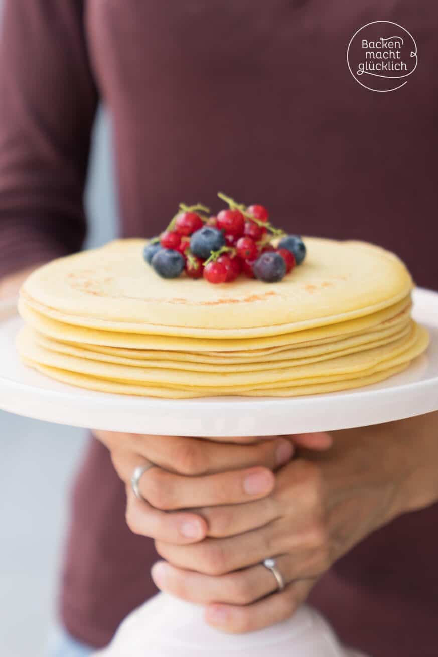 Einfaches Pfannkuchen Grundrezept | Backen macht glücklich