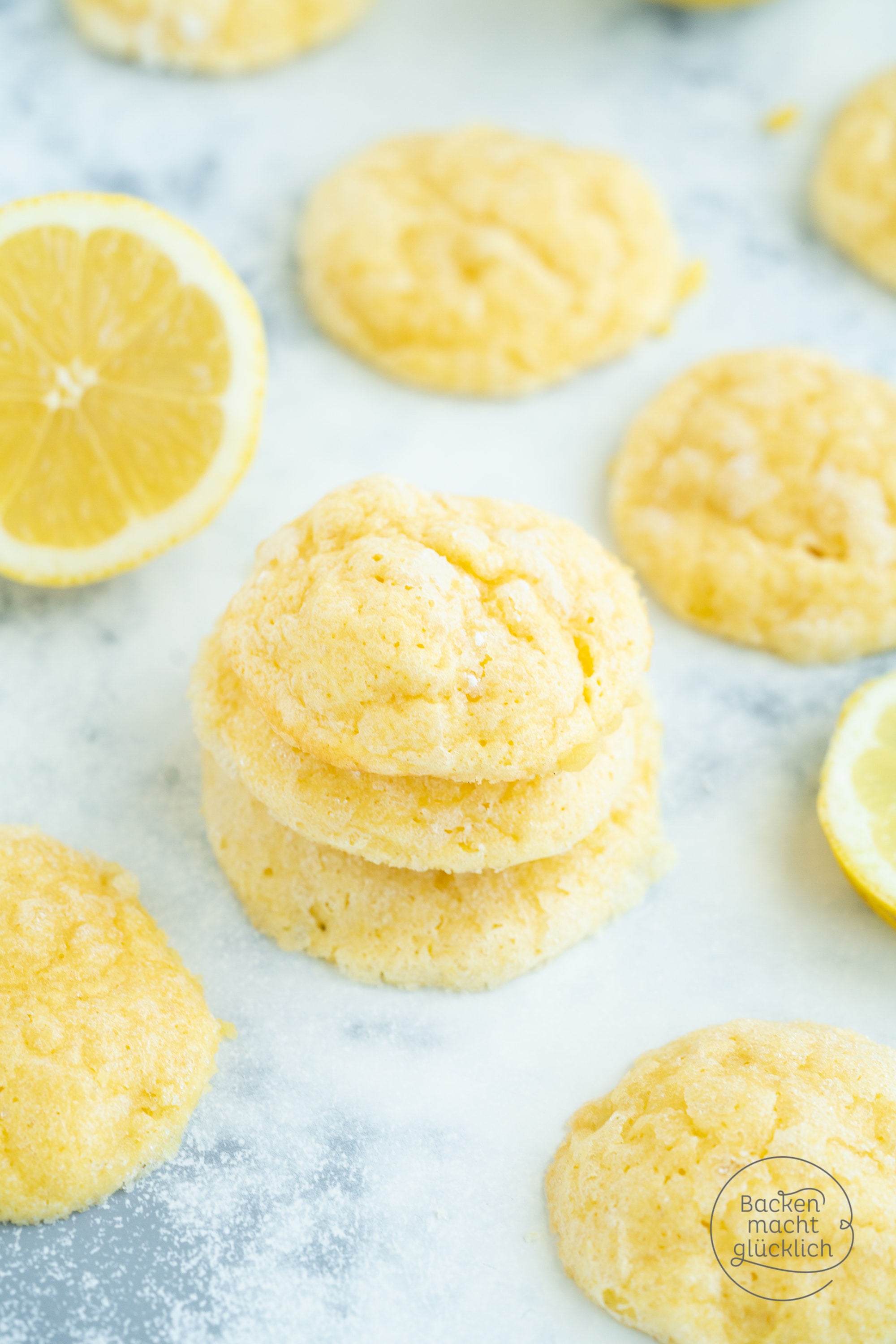 Saftige Lemon Cookies (Zitronenkekse) Backen macht glücklich 