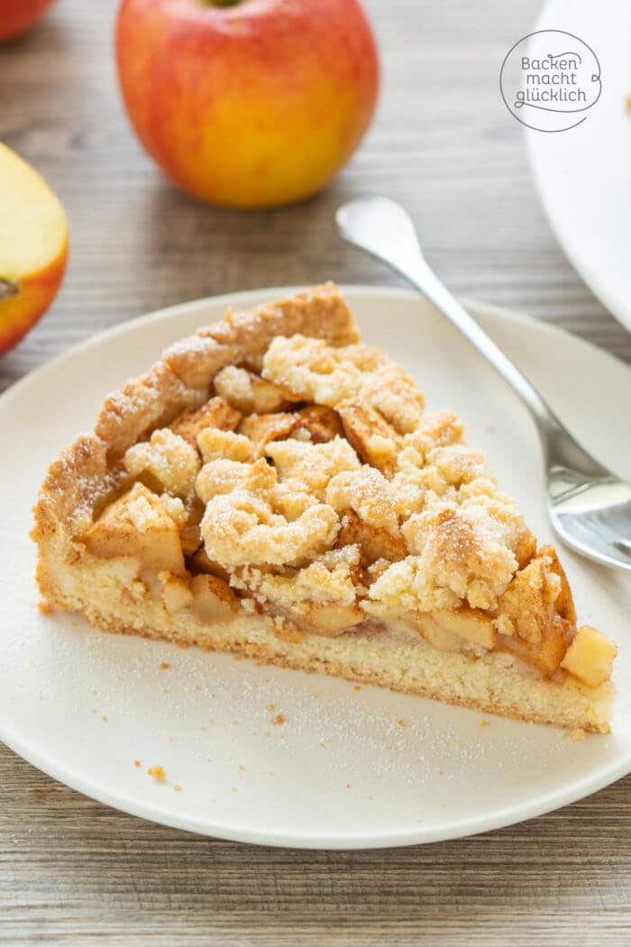 Apfel Streusel Kuchen Backen macht glücklich