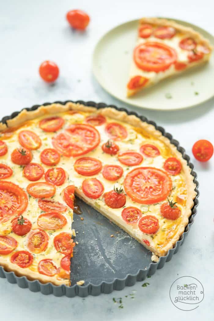 Tomaten Quiche Mit Ziegenk Se Backen Macht Gl Cklich