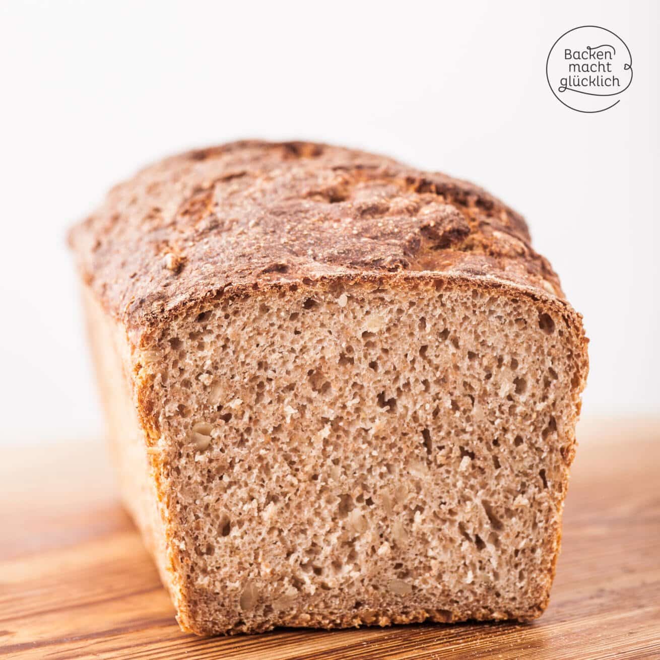 Einfaches Vollkornbrot mit Joghurt| Backen macht glücklich