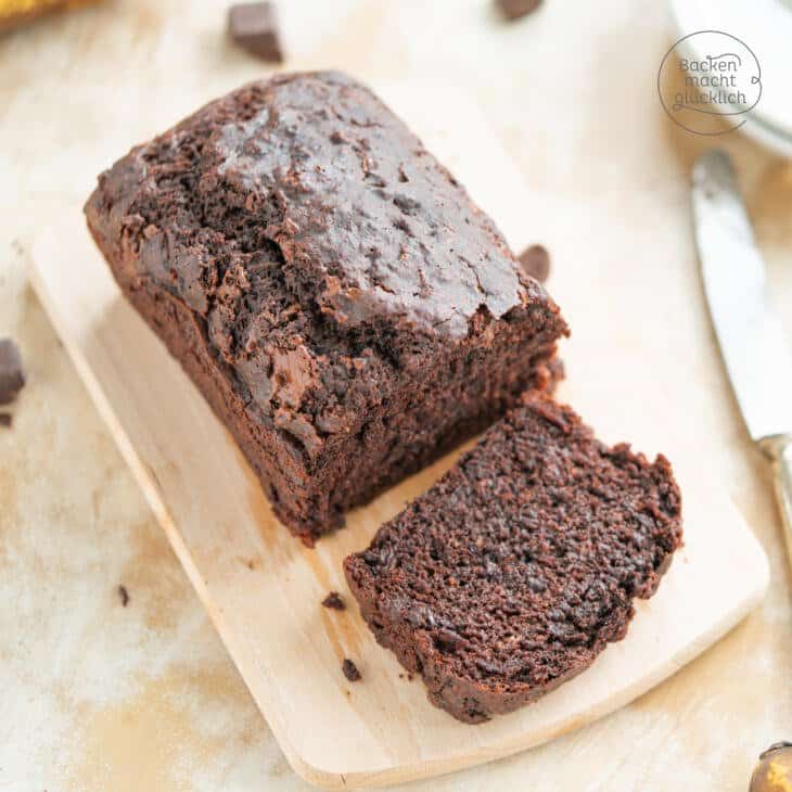 Veganes Schoko Bananen Brot Backen macht glücklich