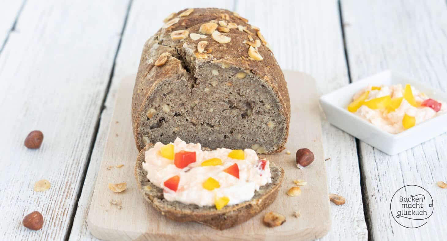 Einfaches Low Carb Nussbrot | Backen Macht Glücklich