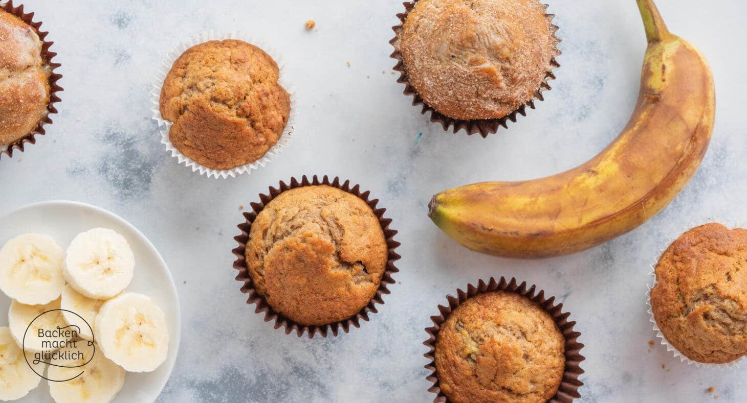 Einfache saftige Bananenmuffins