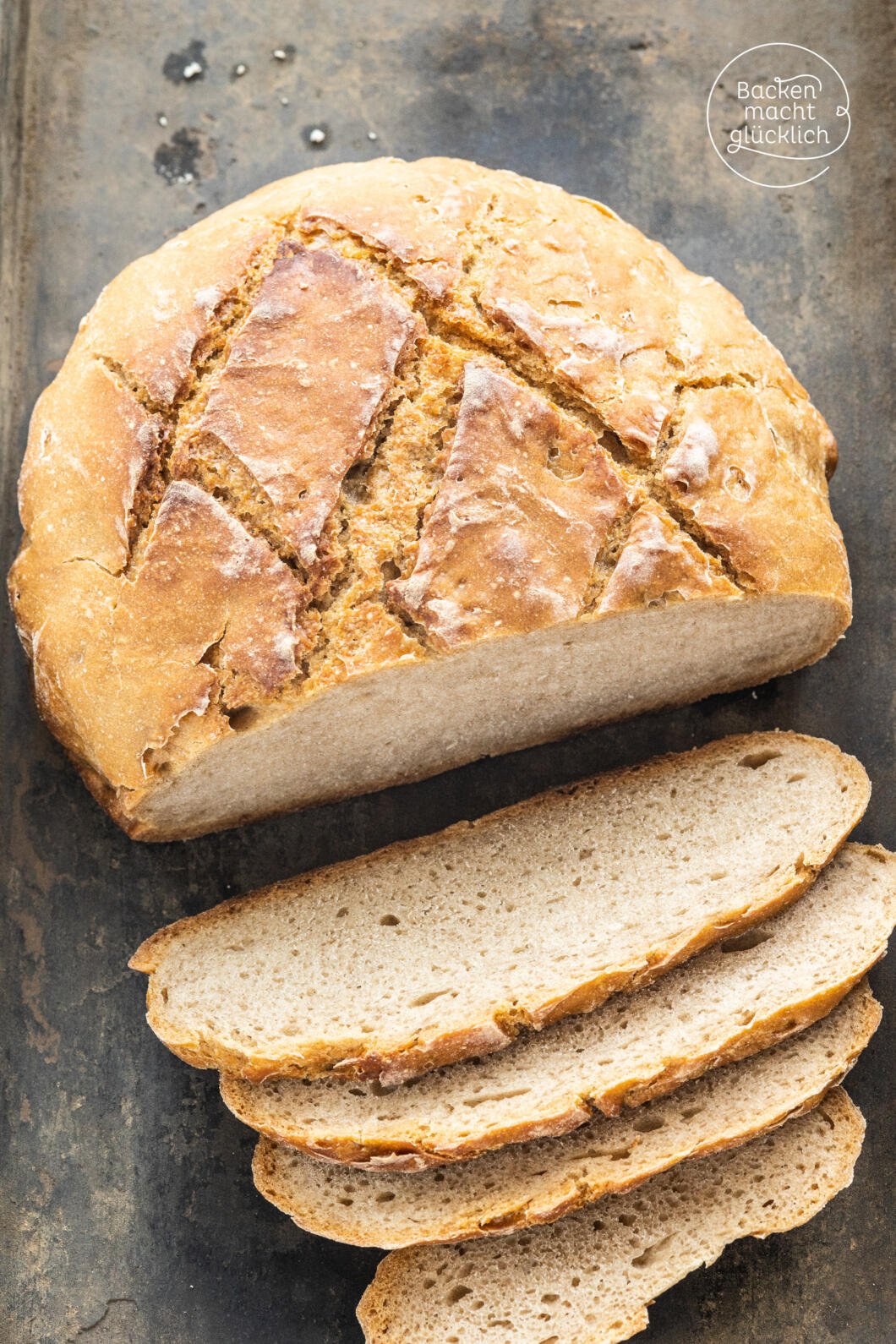 Roggenmischbrot Mit Sauerteig | Backen Macht Glücklich