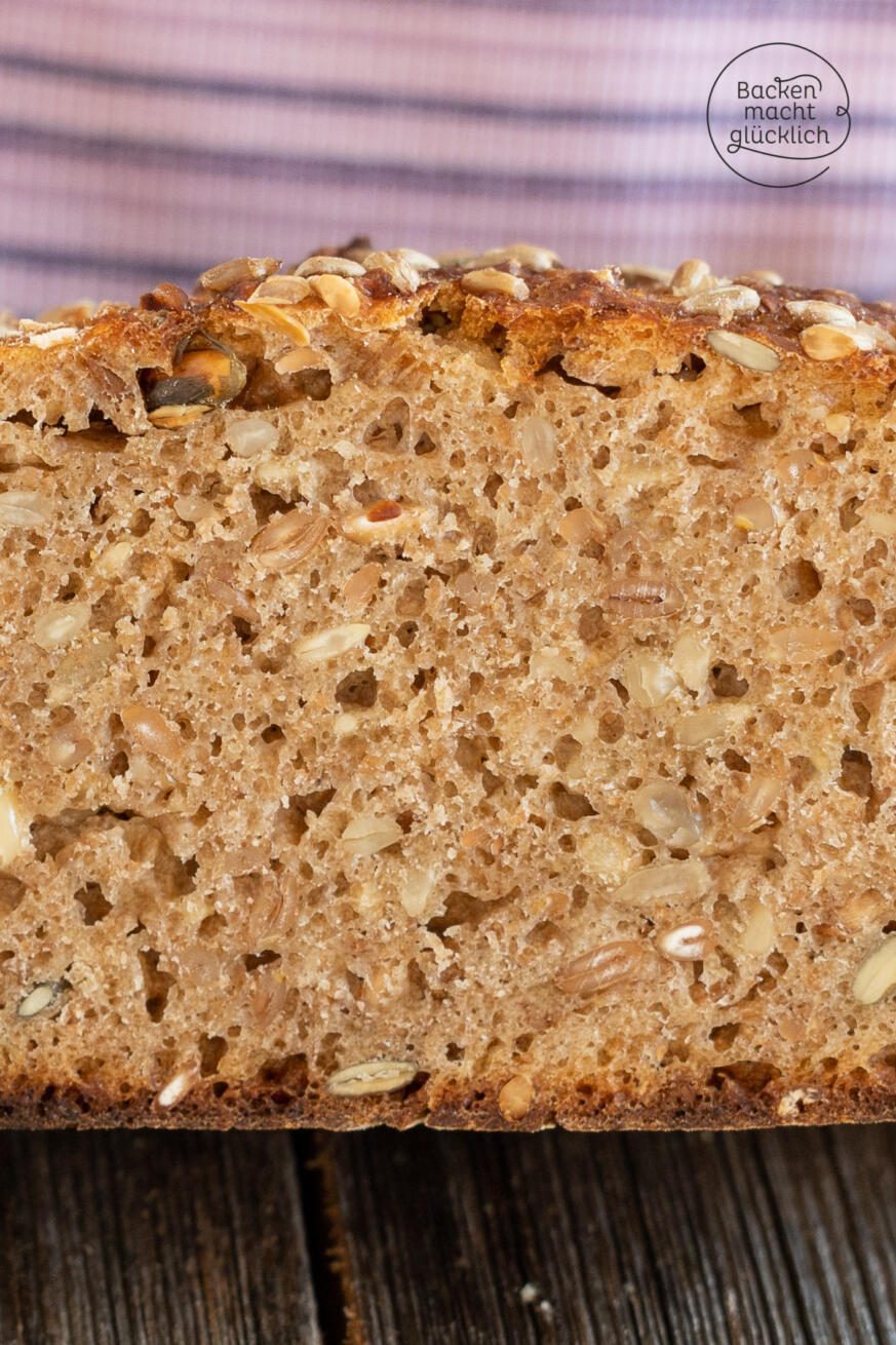 Saftiges Körnerbrot mit Sauerteig