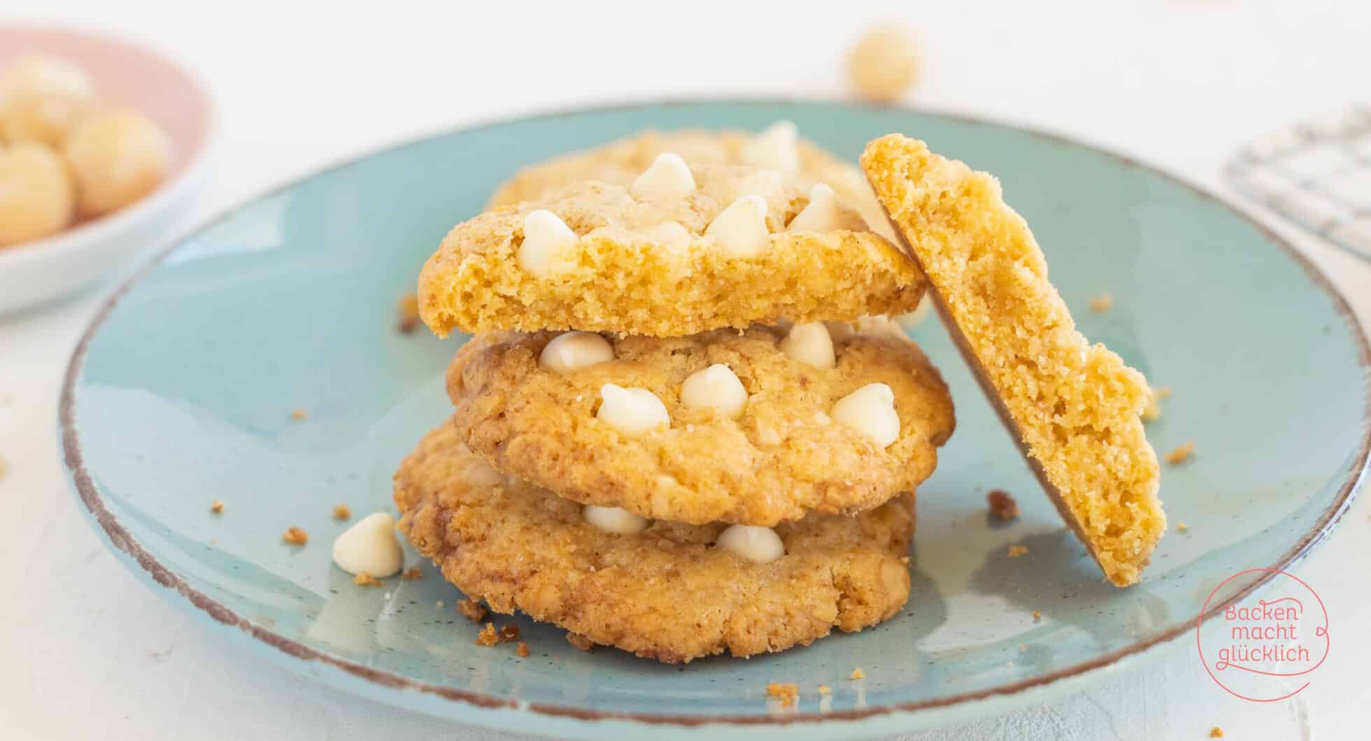 Macadamia Cookies Mit Wei Er Schokolade Backen Macht Gl Cklich