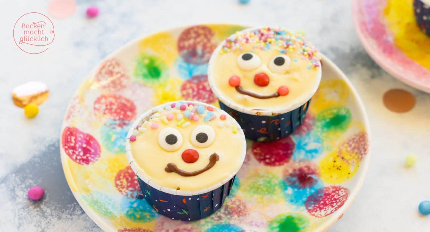 Einfache, saftige Clown-Muffins | Backen macht glücklich