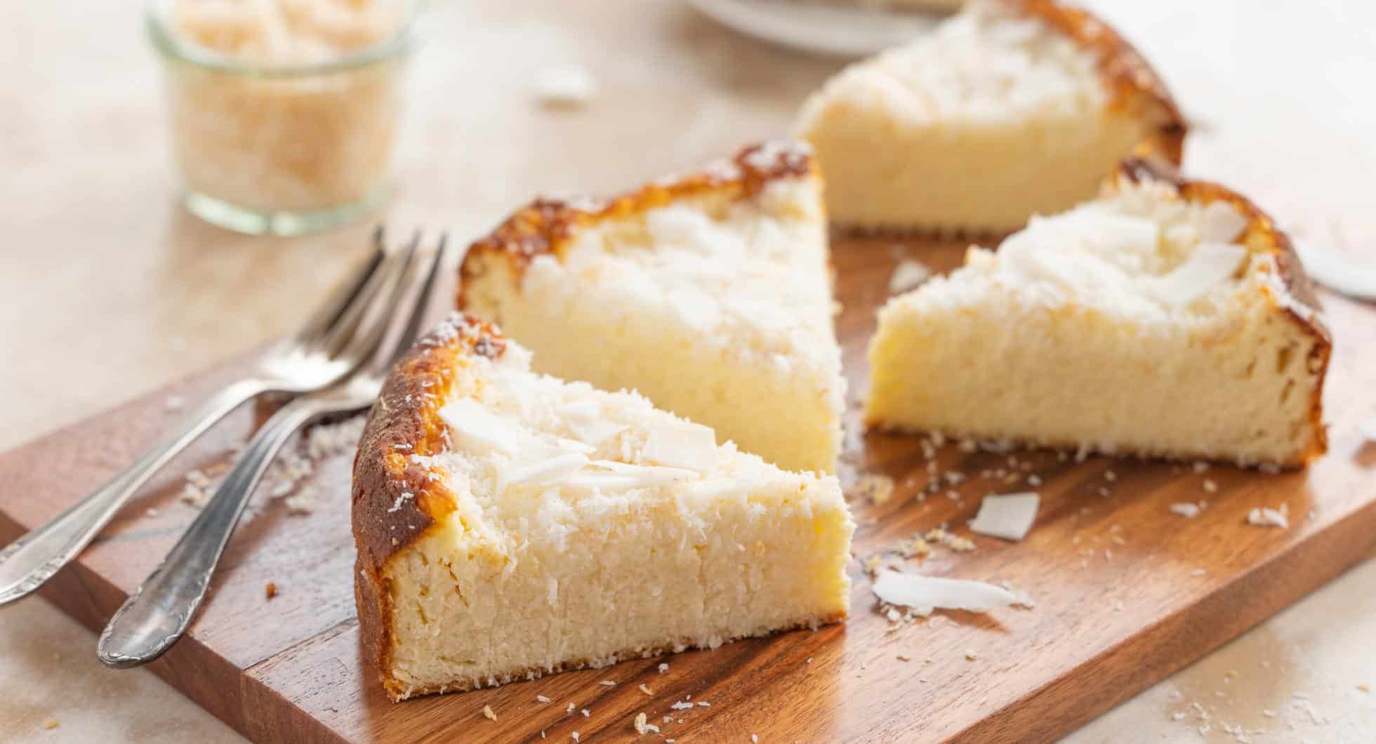 Kokos-Käsekuchen ohne Boden | Backen macht glücklich