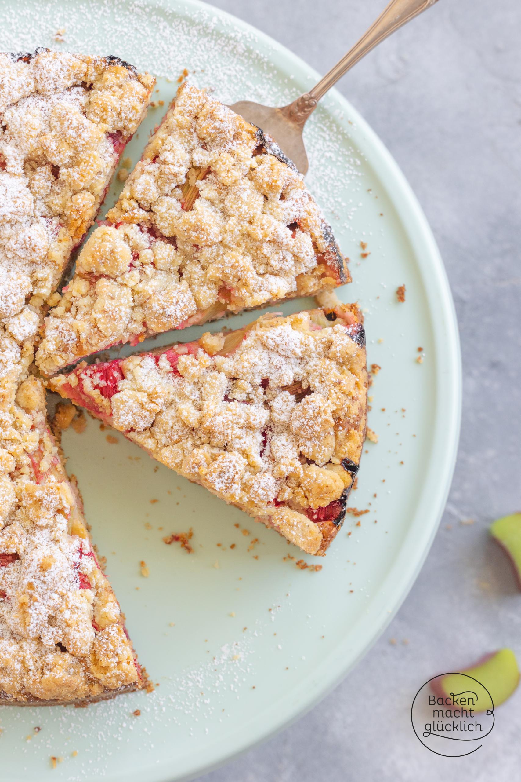 Veganer Himbeer-Rhabarber-Kuchen