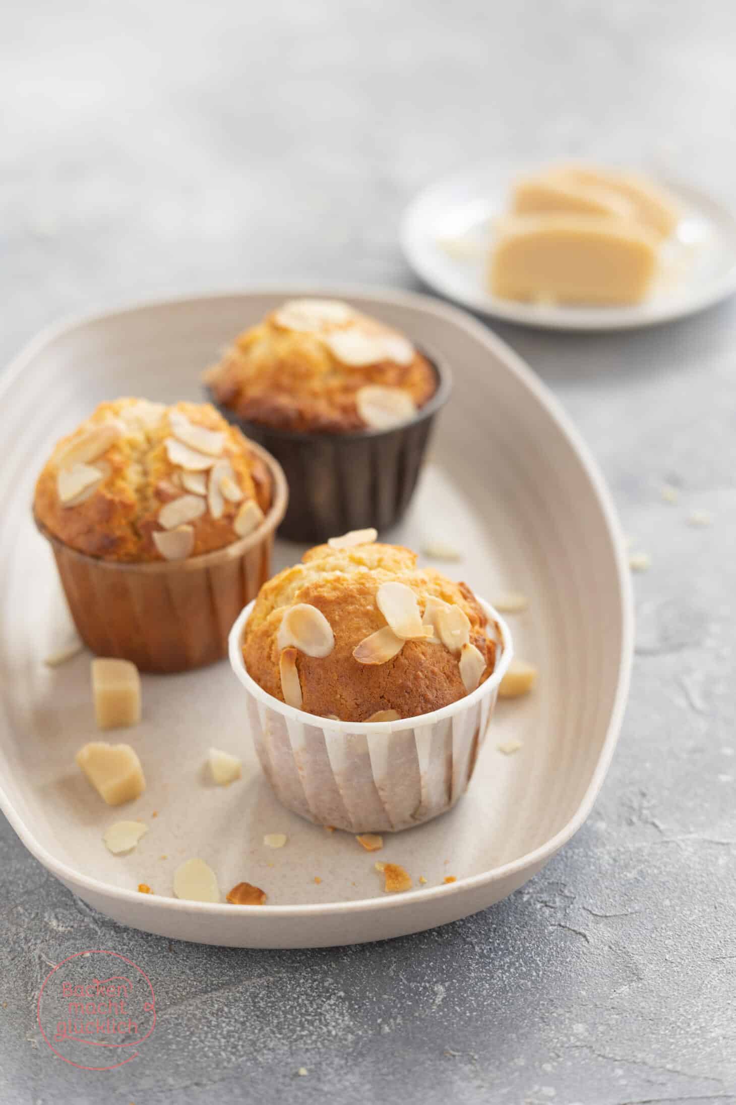 Schnelle Marzipan-Muffins | Backen macht glücklich