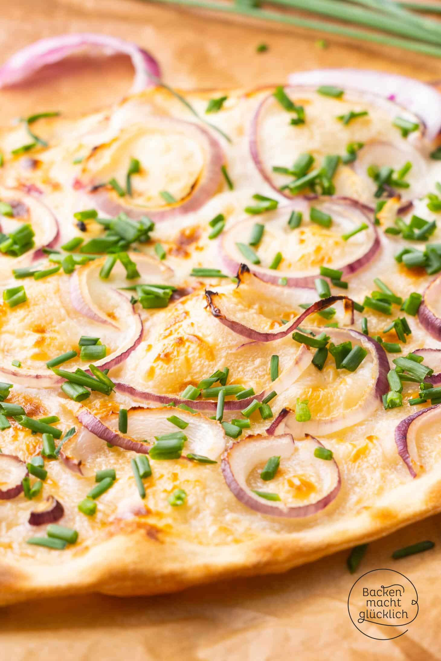 Vegetarischer Flammkuchen | Backen macht glücklich