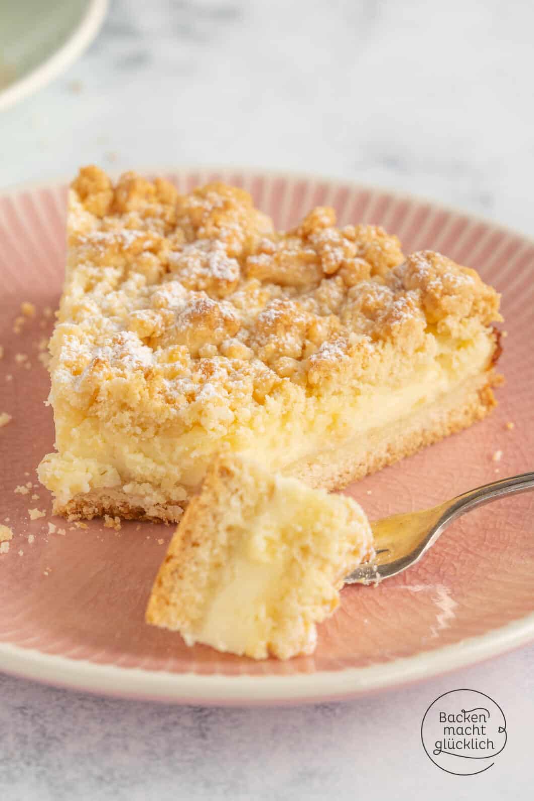 Streuselkuchen mit Pudding Backen macht glücklich