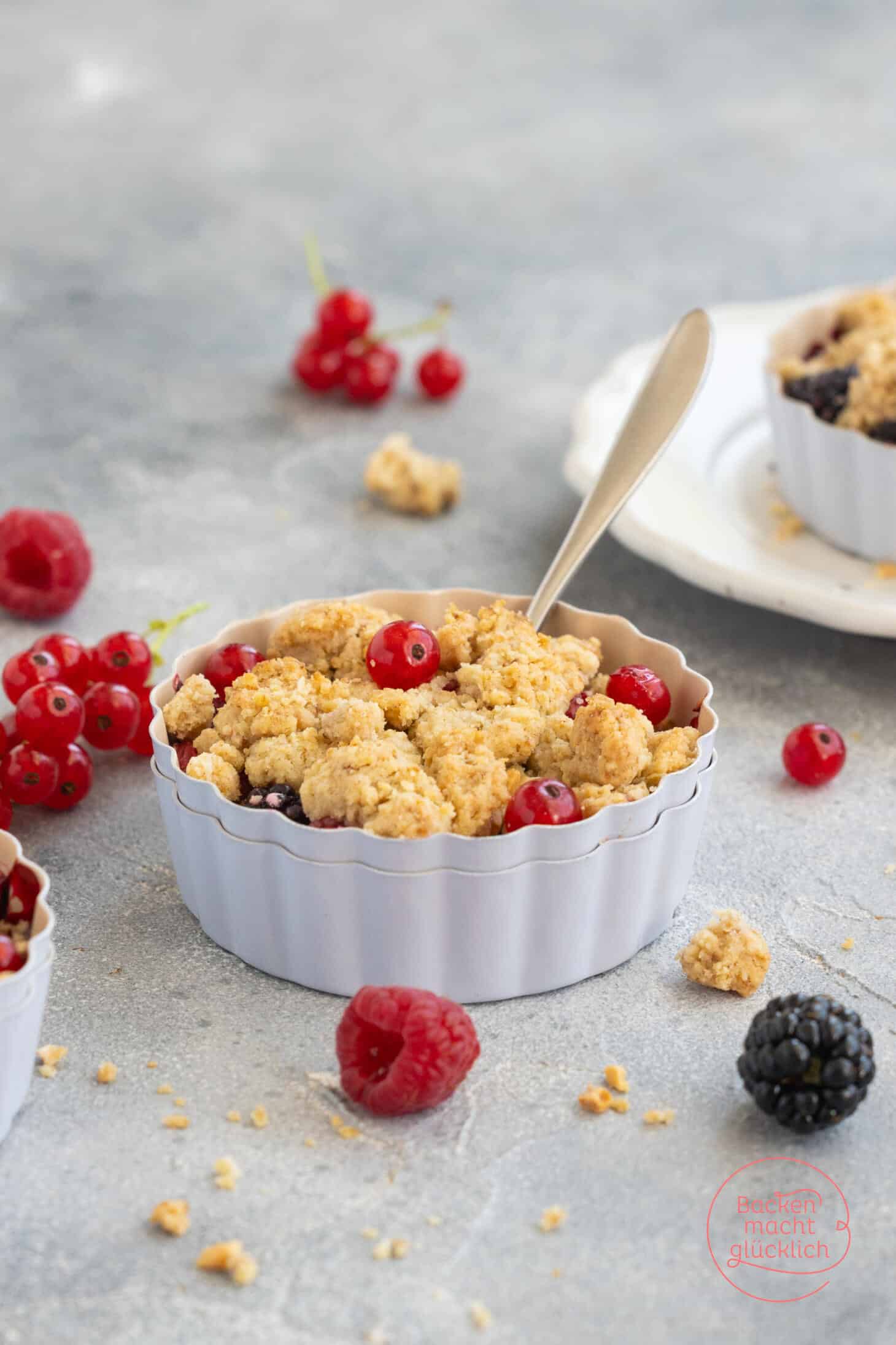 Beeren Crumble Mit Tiefkühlbeeren