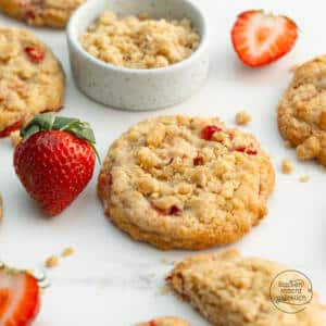 Cookies mit Erdbeeren