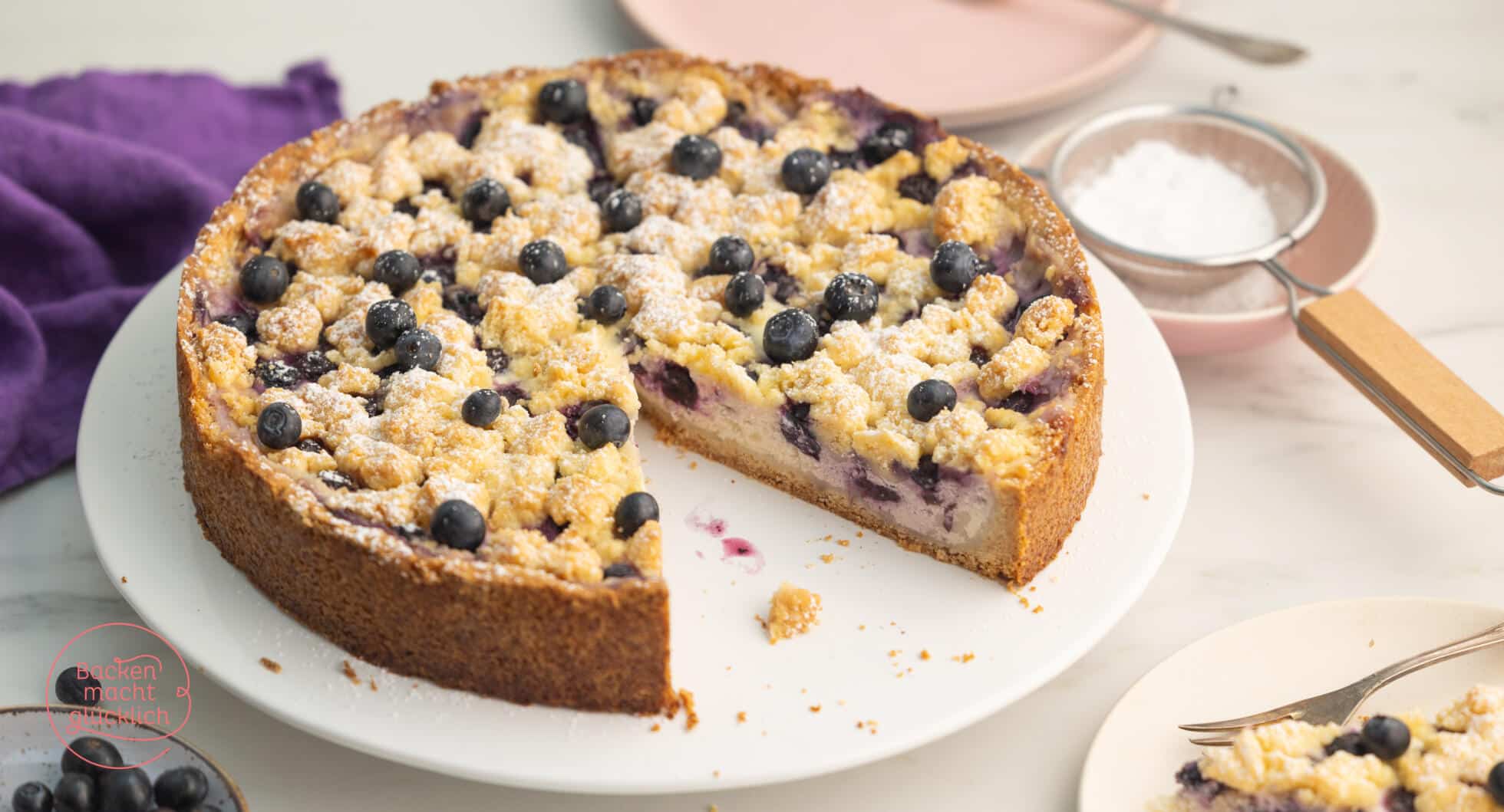 Blaubeer K Sekuchen Mit Streuseln Backen Macht Gl Cklich