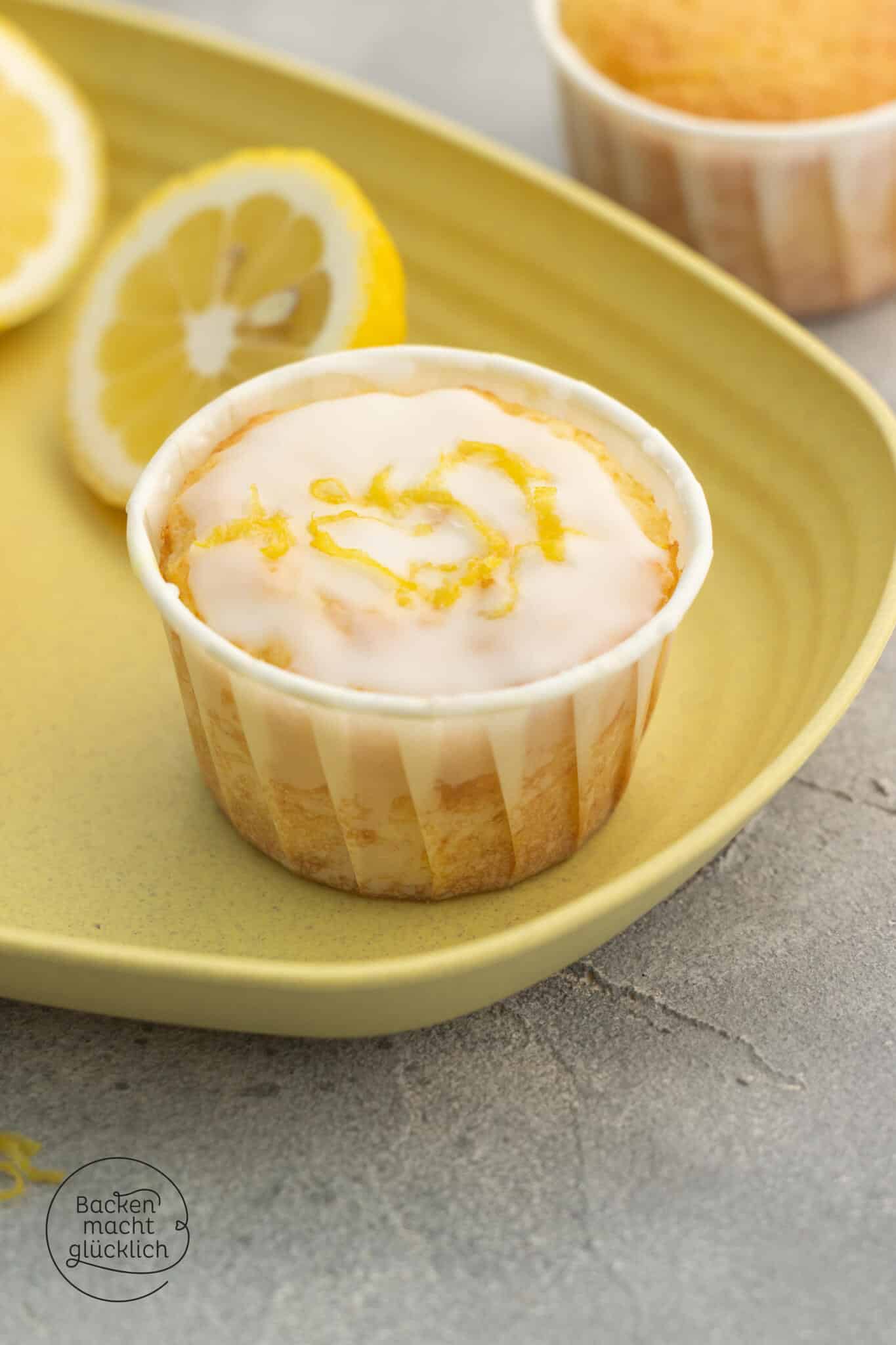 vegane Muffins mit Zitrone
