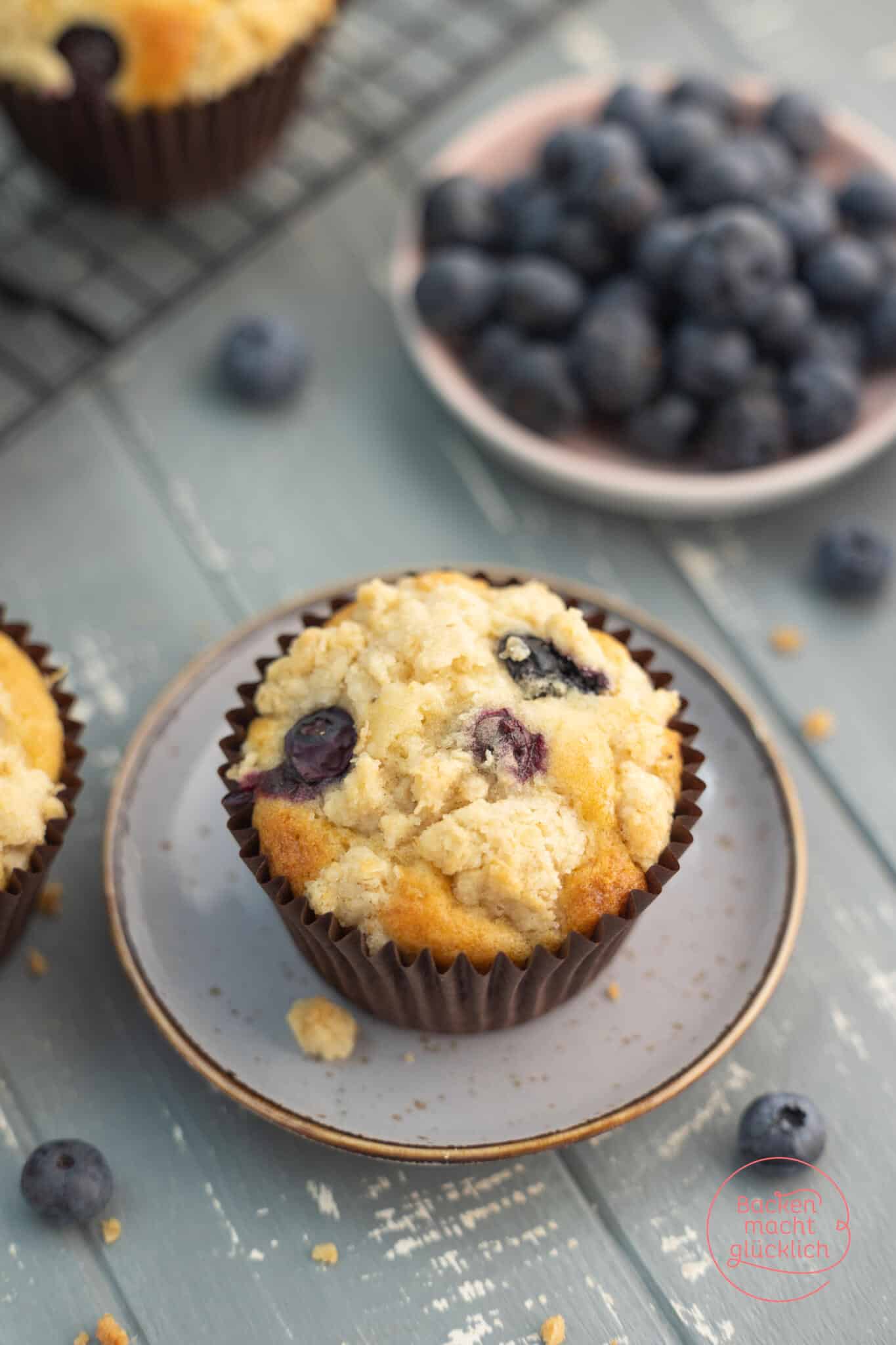 vegane Heidelbeermuffins