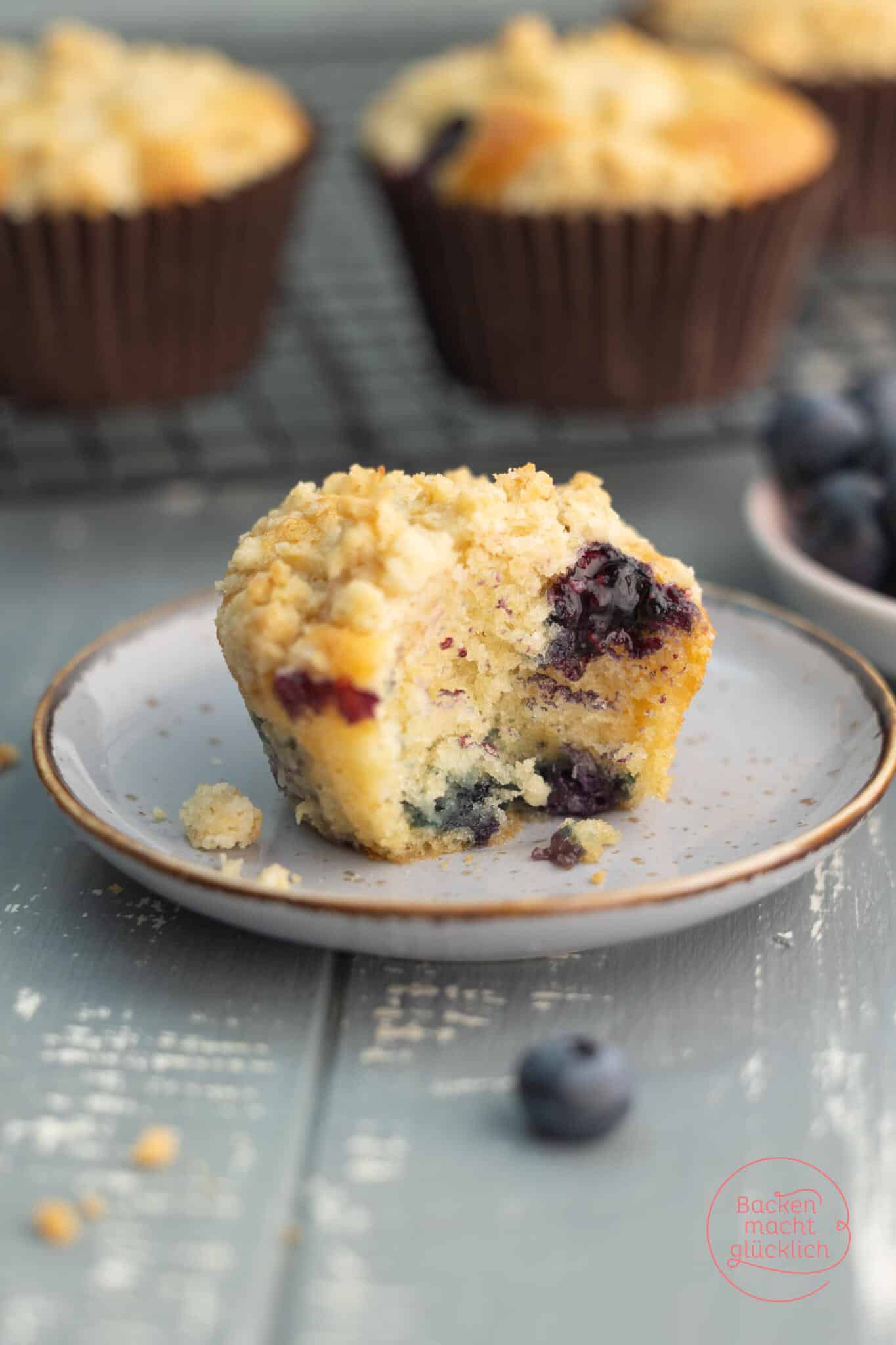 vegane Muffins mit Blaubeeren