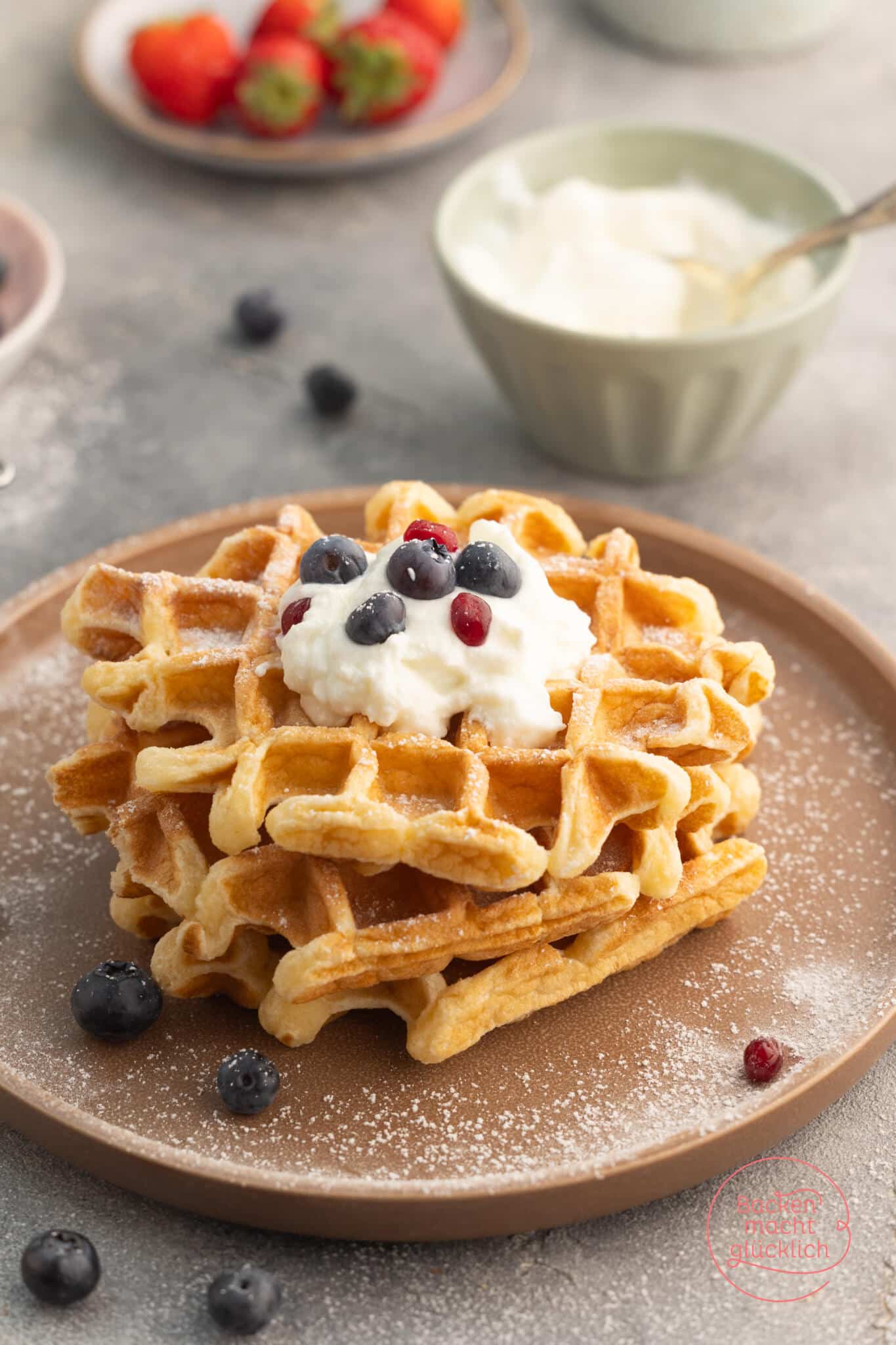 Fettarme Skyr Waffeln