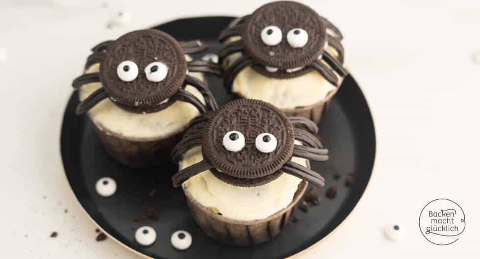 Halloween-Muffins Spinnen