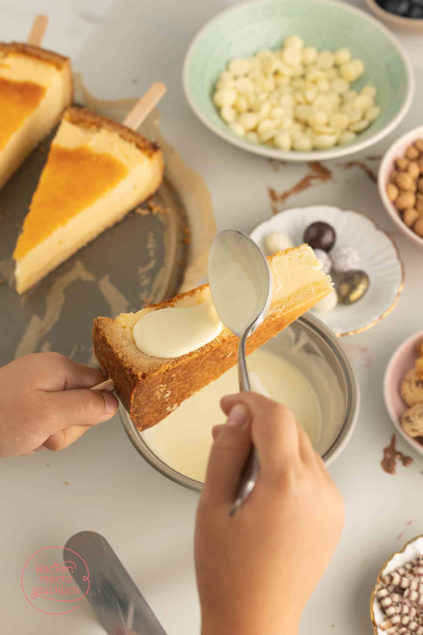 Käsekuchen-Sticks Zubereitung