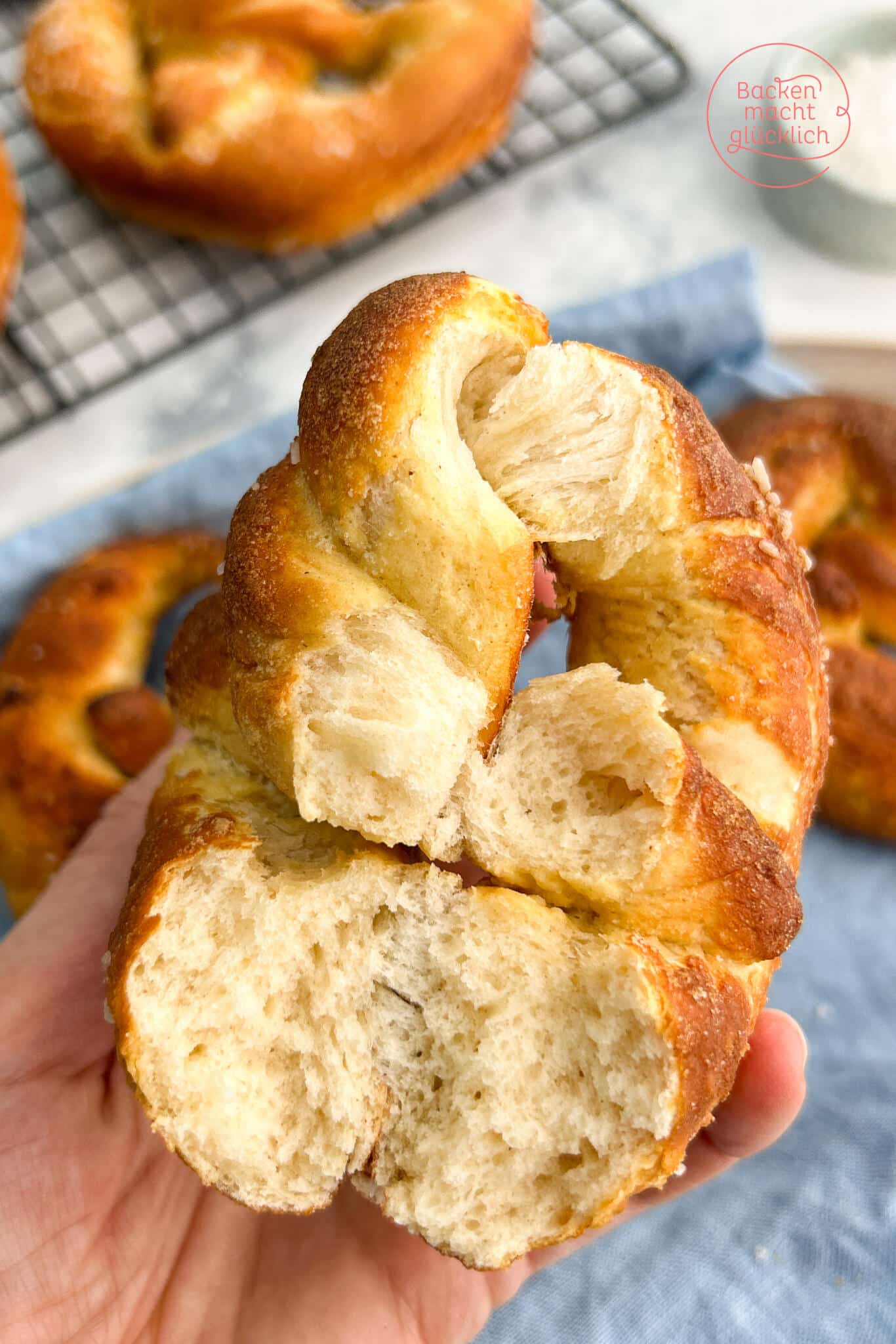 fluffige Brezel wie vom Bäcker