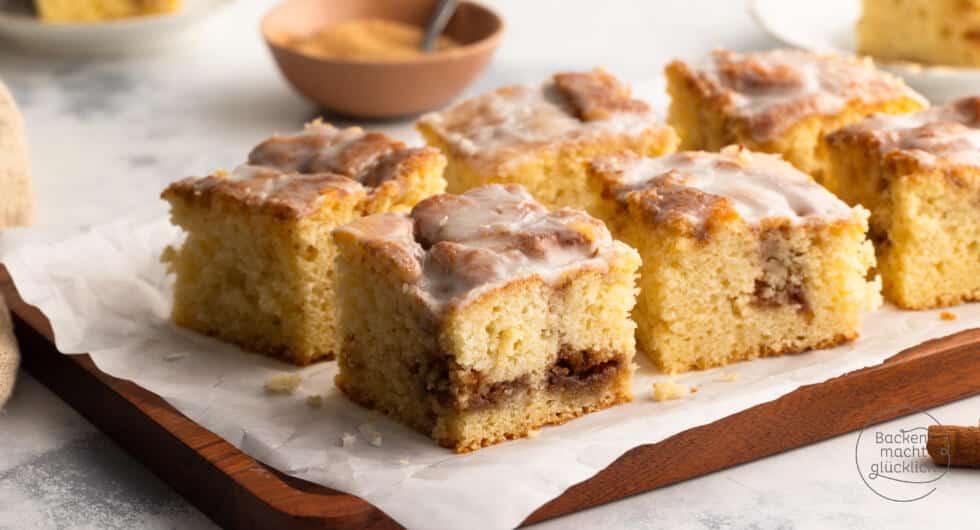 schneller Zimtschneckenkuchen vom Blech