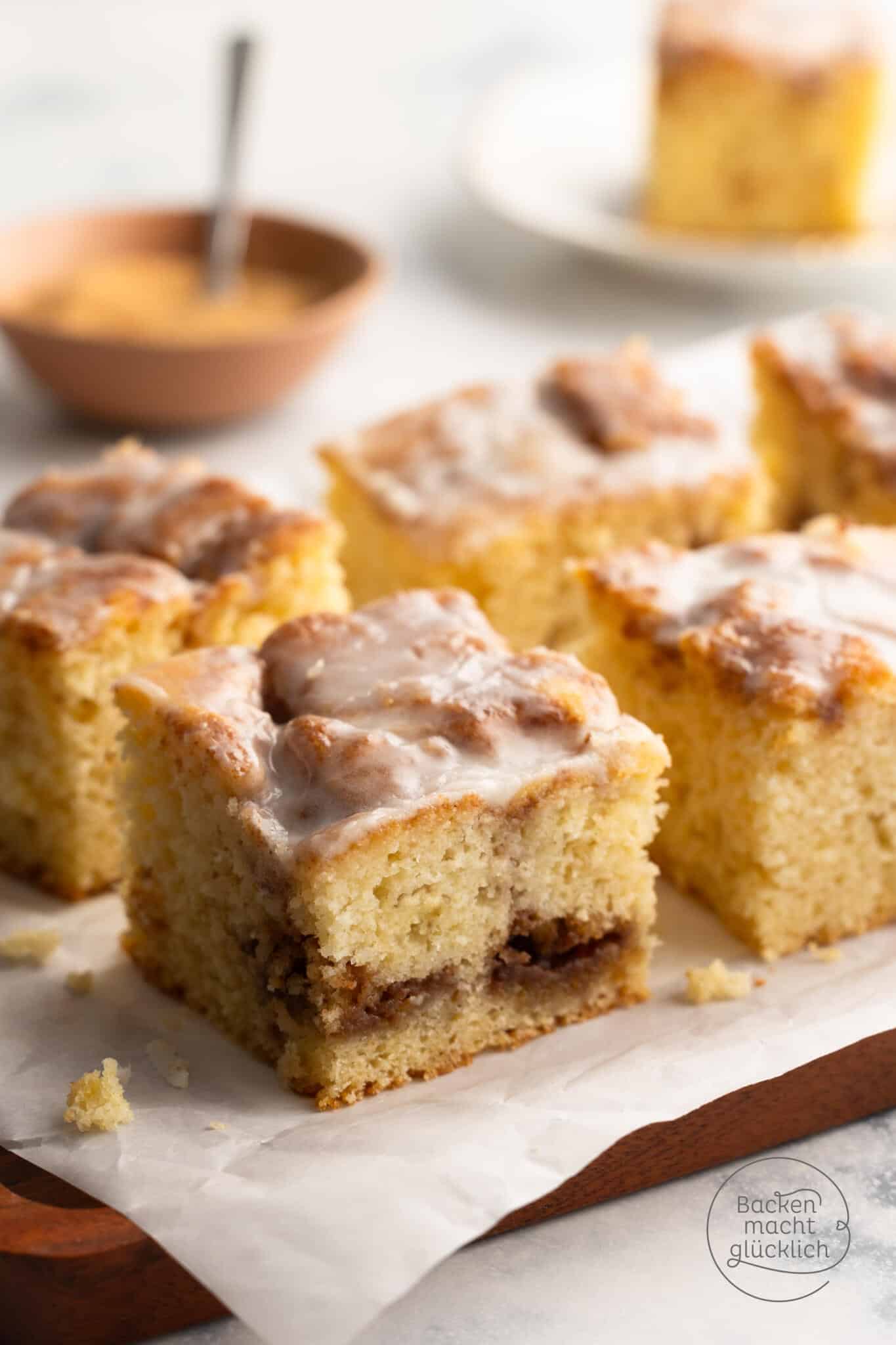 Zimtschnecken Kuchen ohne Hefe