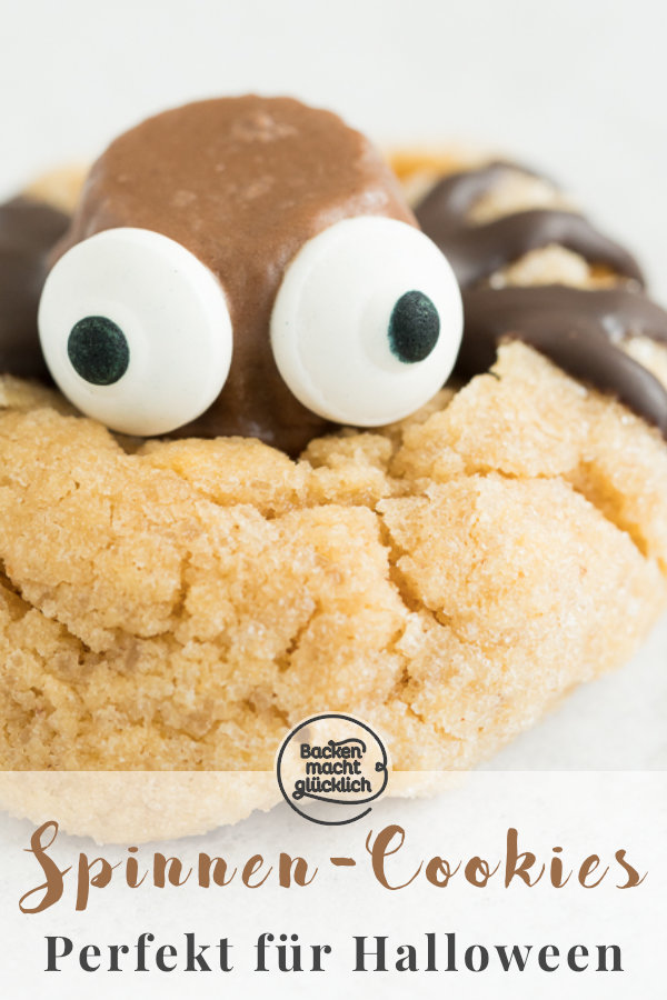 Diese putzigen Spinnen-Kekse sind die perfekten Cookies für Halloween. Sehen toll aus - und schmecken herrlich!