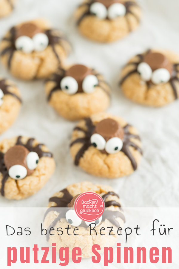 Diese putzigen Spinnen-Kekse sind die perfekten Cookies für Halloween. Sehen toll aus - und schmecken herrlich!