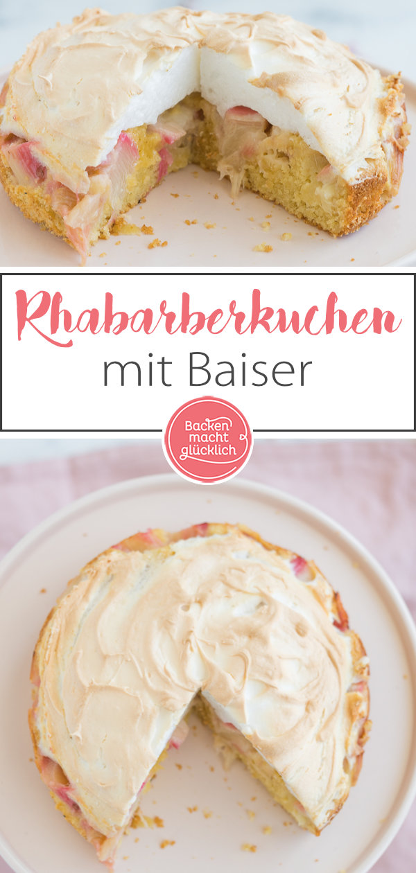 Tolles Rezept für einen klassischen Rhabarberkuchen mit Baiser-Haube. Dieser Rhabarberkuchen ist ein absoluter Klassiker. Bei dem Rhabarberkuchen-Rezept meiner Oma kommen gemahlene Mandeln in den Teig – köstlich!