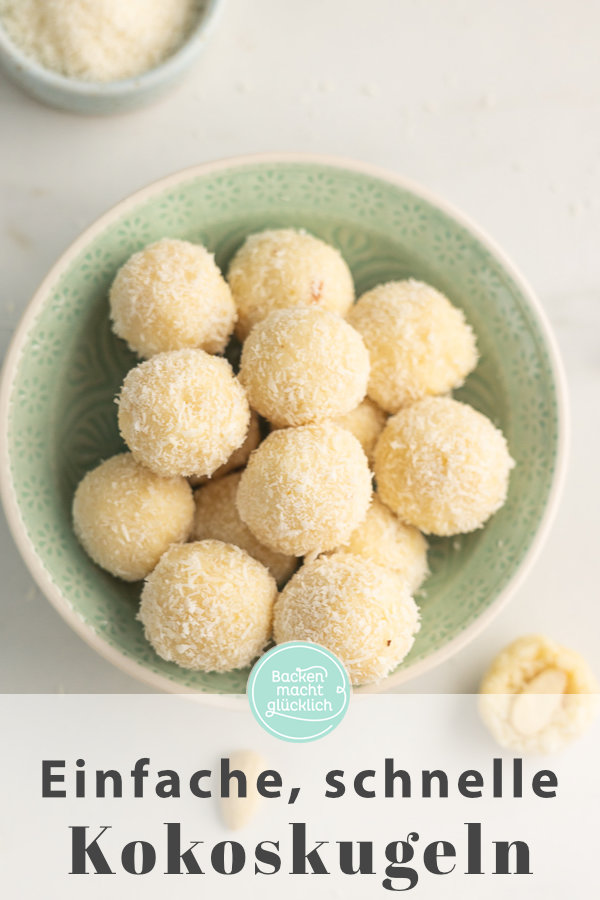 Einfache, schnelle Schoko-Kokoskugeln ohne Backen. Nur 10 Minuten Aufwand. Schmecken wie selbstgemachte Raffaello!