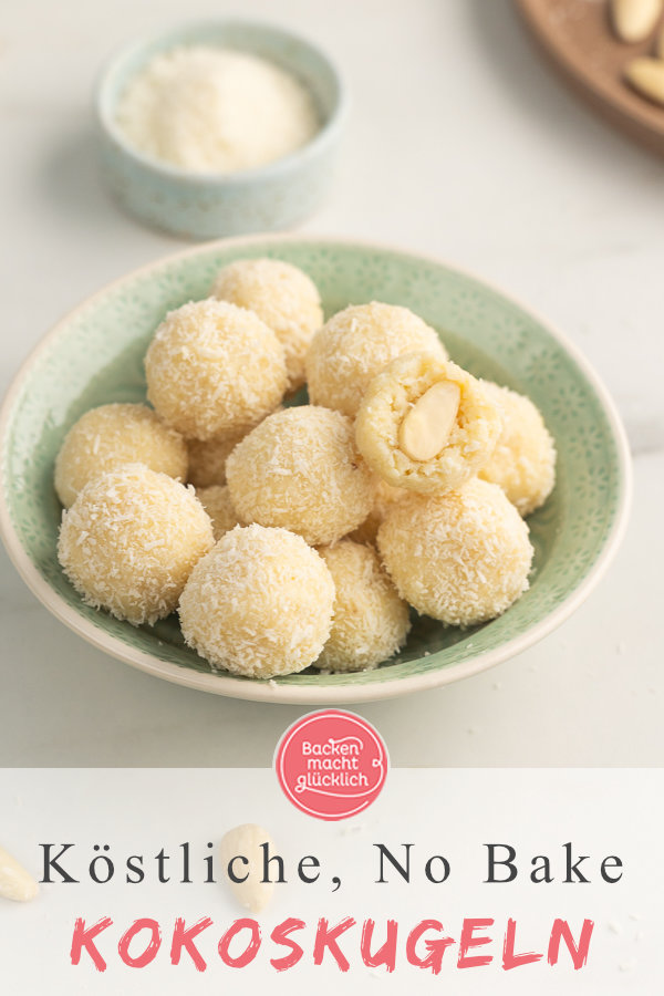 Einfache, schnelle Schoko-Kokoskugeln ohne Backen. Nur 10 Minuten Aufwand. Schmecken wie selbstgemachte Raffaello!