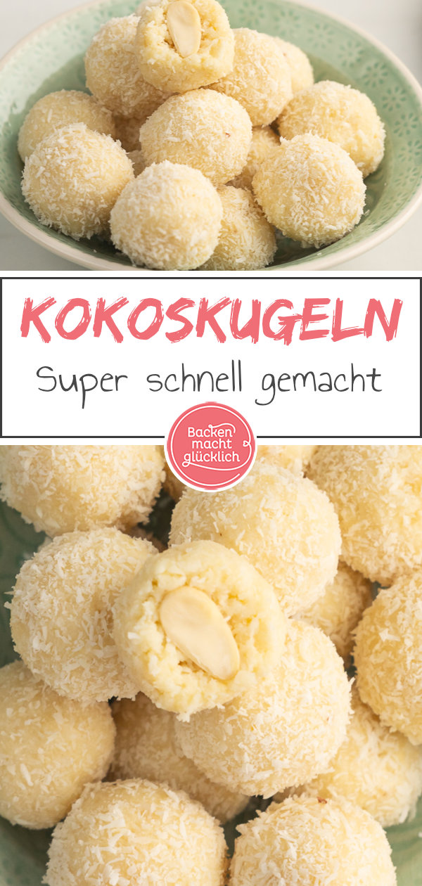 Einfache, schnelle Schoko-Kokoskugeln ohne Backen. Nur 10 Minuten Aufwand. Schmecken wie selbstgemachte Raffaello!